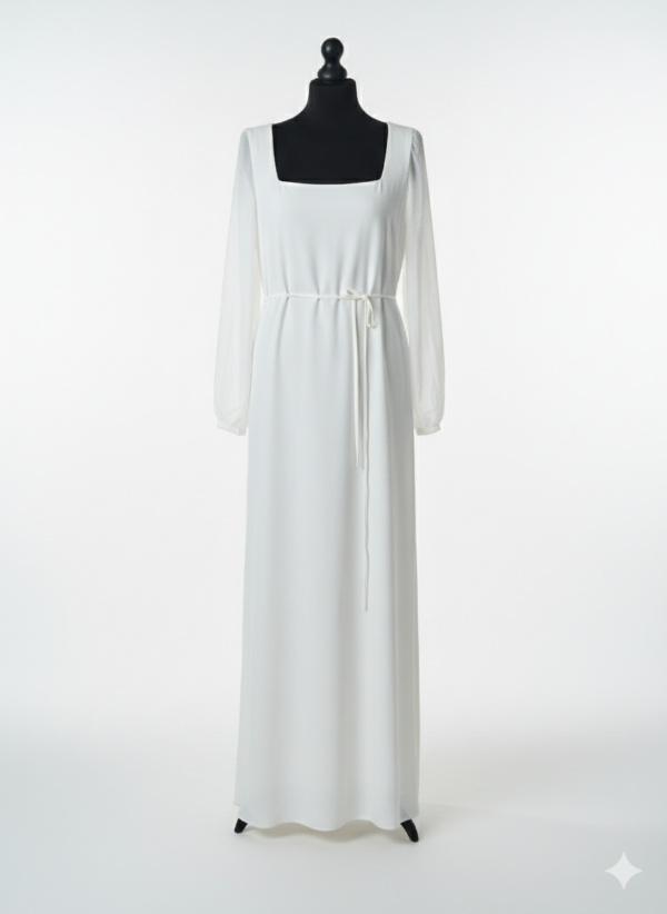 Suknia ślubna French Connection z długim rękawem wiązana