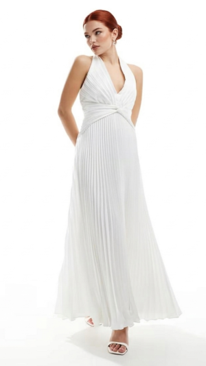 FOREVER NEW BIAŁA MAXI SUKIENKA WIĄZANIE