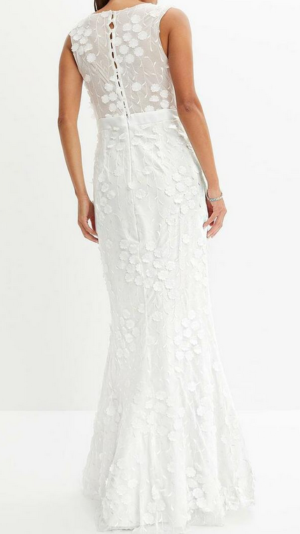 Suknia ślubna Bonprix z aplikacją kwiatową